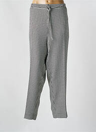 Pantalon droit taille élastique noir MAT. femme