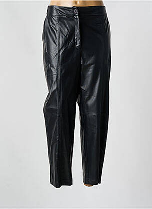 Pantalon droit taille élastique noir MAT. femme