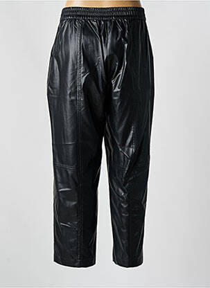 Pantalon droit taille élastique noir MAT. femme
