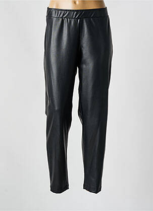Pantalon droit taille élastique noir MAT. femme
