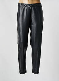 Pantalon droit taille élastique noir MAT. femme