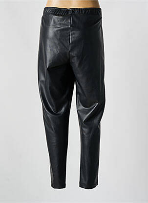 Pantalon droit taille élastique noir MAT. femme
