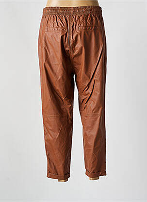 Pantalon 7/8 taille élastique marron MAT. femme