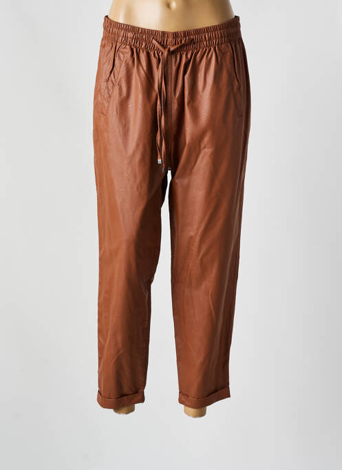 Pantalon 7/8 marron MAT. pour femme
