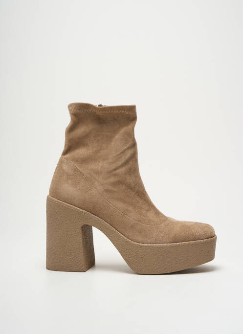Bottines/Boots beige IDEAL SHOES pour femme