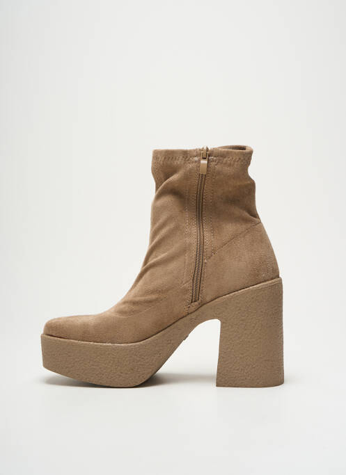 Bottines/Boots beige IDEAL SHOES pour femme