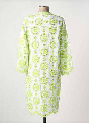 Robe mi-longue manches 3/4 manches 3/4 blanc VALERIE KHALFON femme