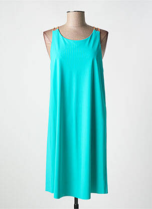 Robe mi-longue col rond fines bretelles bleu SPORTALM femme