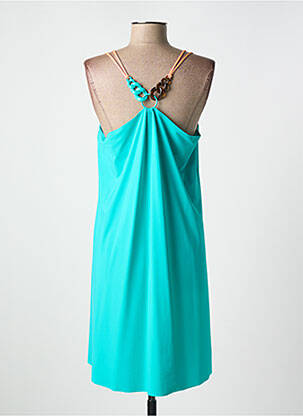 Robe mi-longue coupe fluide fines bretelles bleu SPORTALM femme