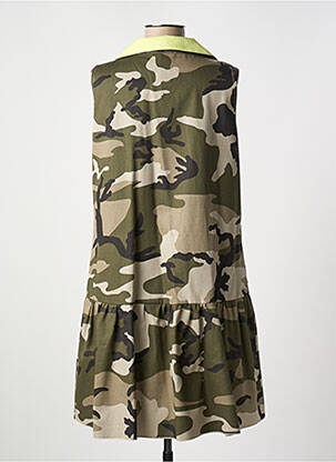 Robe courte sans manche sans manche vert TRICOT CHIC femme