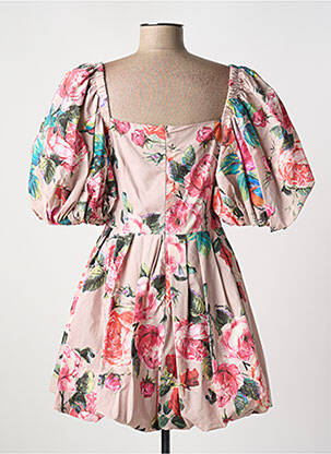 Robe courte manches 3/4 manches 3/4 rose MIRIAM STELLA femme