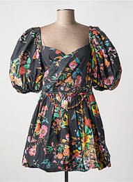 Robe courte manches 3/4 manches 3/4 noir MIRIAM STELLA femme