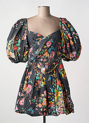 Robe courte manches 3/4 manches 3/4 noir MIRIAM STELLA femme