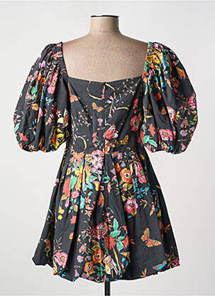 Robe courte manches 3/4 manches 3/4 noir MIRIAM STELLA femme
