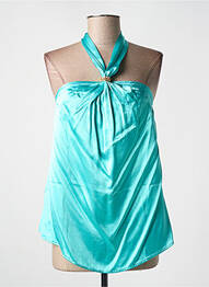 Top coupe fluide fines bretelles bleu FRACOMINA femme