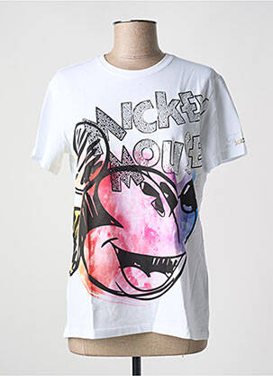 T-shirt sérigraphie manches courtes blanc FRACOMINA femme