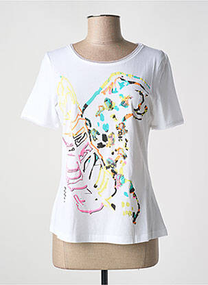 T-shirt sérigraphie manches courtes blanc SPORTALM femme