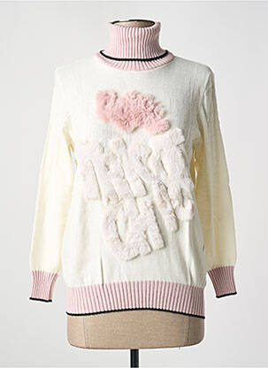 Pull coupe cintrée manches longues rose TRICOT CHIC femme