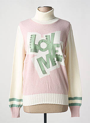 Pull coupe cintrée manches longues rose TRICOT CHIC femme