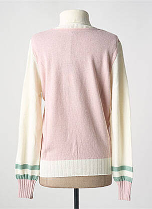 Pull coupe cintrée manches longues rose TRICOT CHIC femme