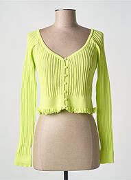 Gilet manches longues coupe cintrée jaune FRACOMINA femme
