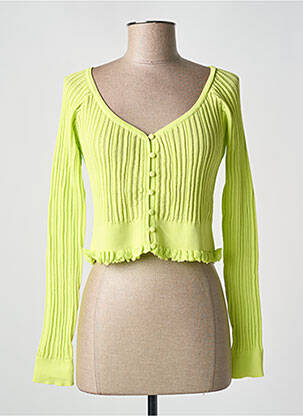 Gilet manches longues coupe cintrée jaune FRACOMINA femme