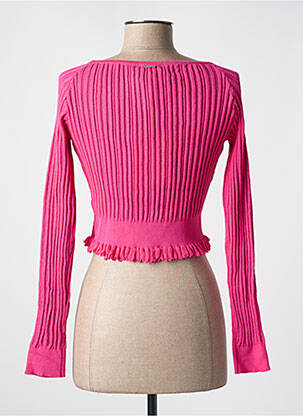Gilet manches longues coupe cintrée rose FRACOMINA femme