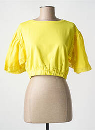 Top manches courtes manches courtes jaune FRACOMINA femme