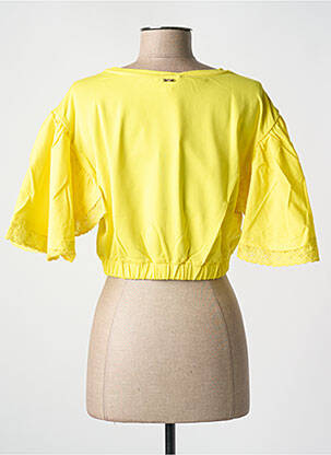 Top manches courtes manches courtes jaune FRACOMINA femme
