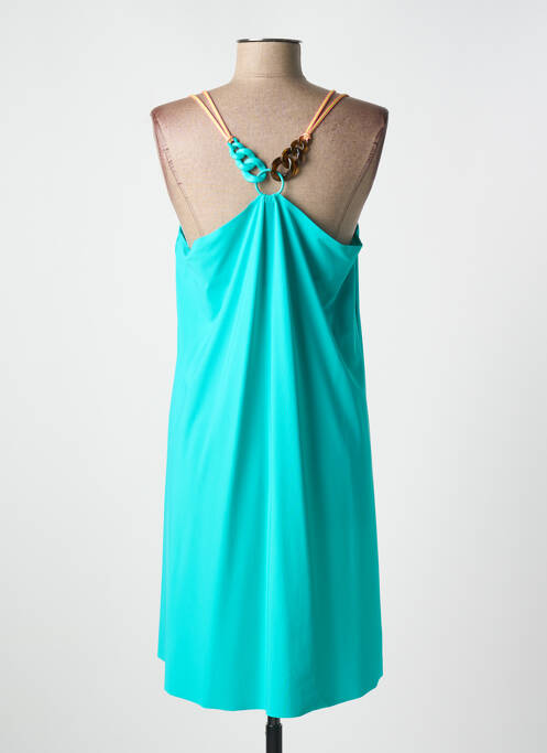 Robe mi-longue coupe fluide fines bretelles bleu SPORTALM femme