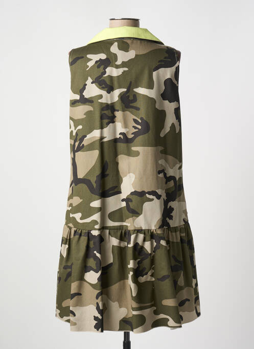 Robe courte sans manche sans manche vert TRICOT CHIC femme
