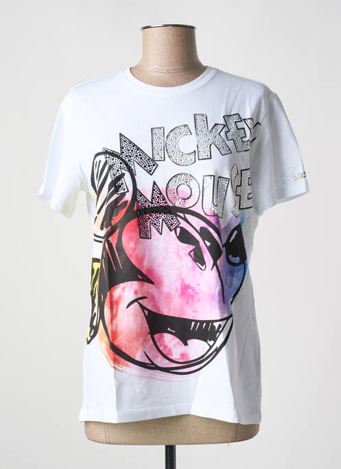T-shirt sérigraphie manches courtes blanc FRACOMINA femme