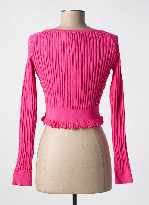 Gilet manches longues coupe cintrée rose FRACOMINA femme