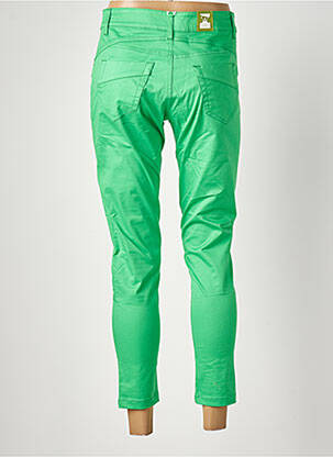Pantalon 7/8 stretch taille normale vert MADEMOISELLE SANS GÊNE femme