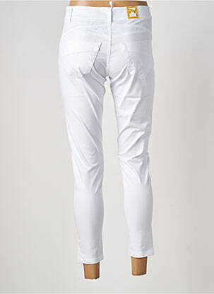 Pantalon 7/8 stretch taille normale blanc MADEMOISELLE SANS GÊNE femme