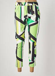 Pantalon 7/8 stretch taille normale vert MADEMOISELLE SANS GÊNE femme