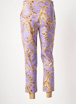Pantalon 7/8 taille à pinces taille normale violet FRACOMINA femme