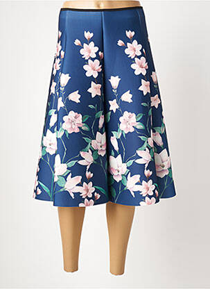 Jupe mi-longue coupe évasée bleu LM LULU femme