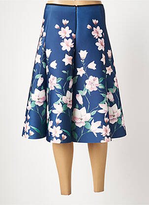 Jupe mi-longue coupe évasée bleu LM LULU femme