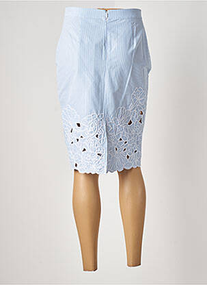 Jupe mi-longue taille à pinces bleu FRACOMINA femme