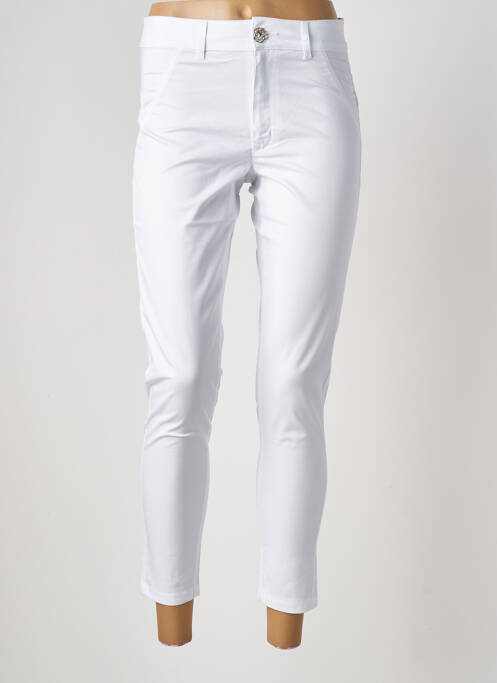 Pantalon 7/8 blanc MADEMOISELLE SANS GÊNE pour femme