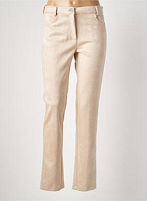 Pantalon slim stretch taille normale beige TRICOT CHIC femme