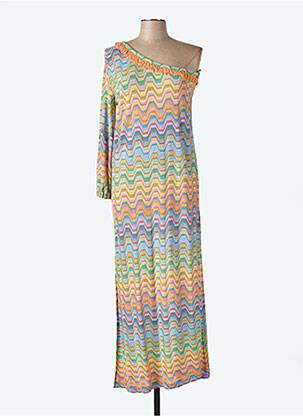Robe longue manches longues manches longues orange VALERIE KHALFON femme