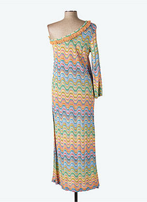 Robe longue manches longues manches longues orange VALERIE KHALFON femme