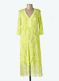 Robe longue coupe cintrée manches 3/4 vert SPORTALM femme