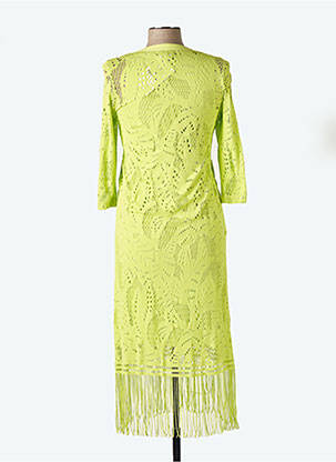 Robe longue coupe cintrée manches 3/4 vert SPORTALM femme