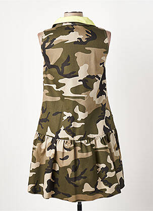 Robe courte sans manche sans manche vert TRICOT CHIC femme