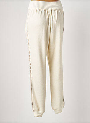 Jogging taille haute taille haute beige TRICOT CHIC femme