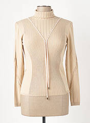 Pull col roulé beige TRICOT CHIC pour femme seconde vue