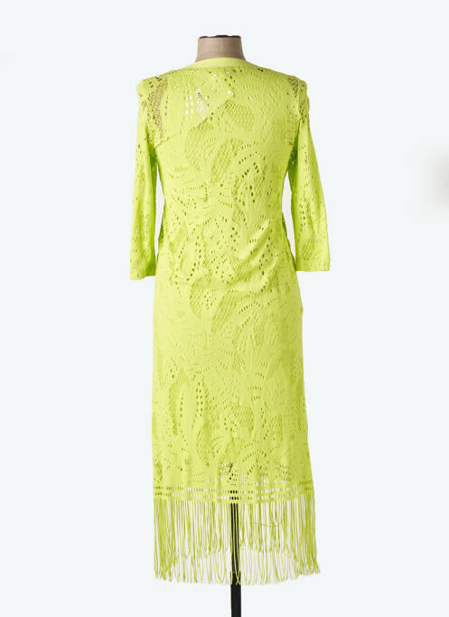 Robe longue coupe cintrée manches 3/4 vert SPORTALM femme